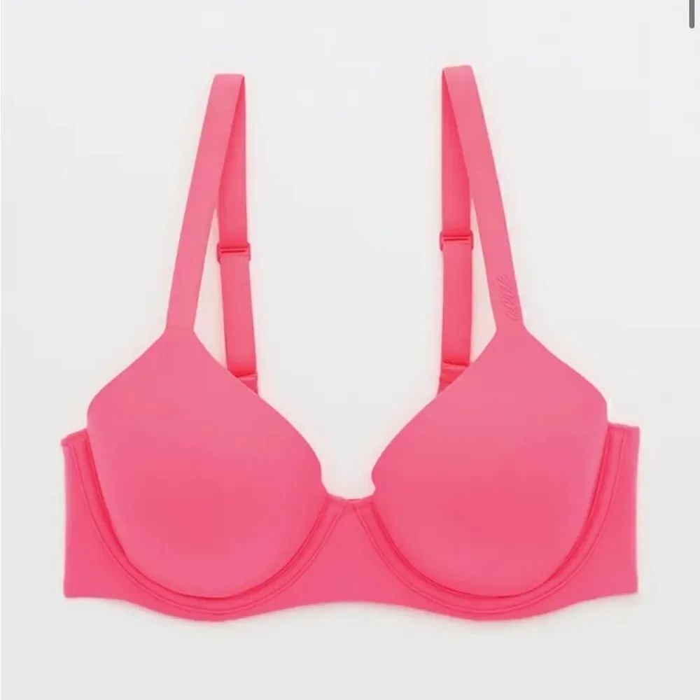 NWT Aerie 36B Smoothez Mesh Unlined Sheer Sexy Balconette Hot Pink Bra